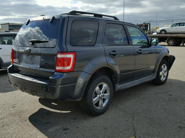 1FMCU04108KE69136 - 2008 FORD ESCAPE LIM GRAY photo 4