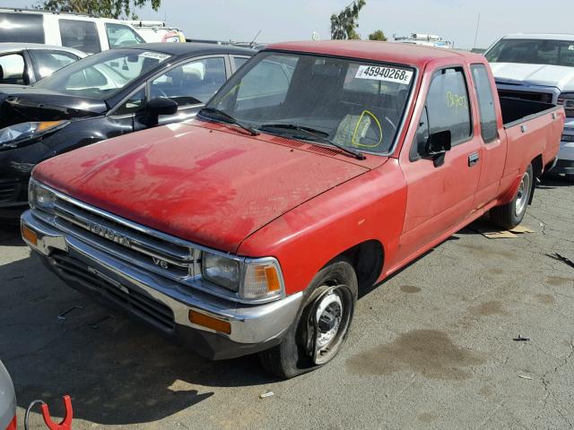 JT4VN93D5M5021803 - 1991 TOYOTA PICKUP 1/2 RED photo 2