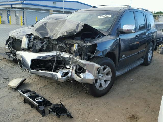 5N1AA08A35N707422 - 2005 NISSAN ARMADA SE BLACK photo 2