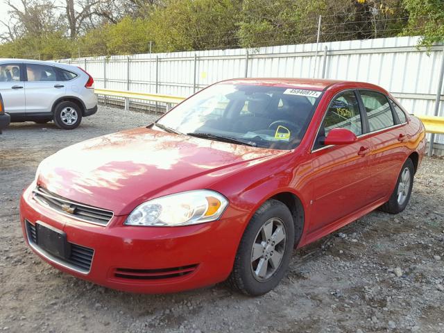 2G1WT57N391185400 - 2009 CHEVROLET IMPALA 1LT RED photo 2