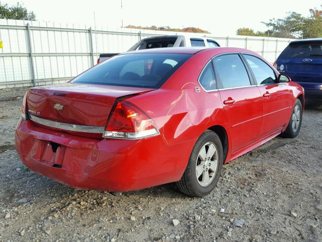 2G1WT57N391185400 - 2009 CHEVROLET IMPALA 1LT RED photo 4