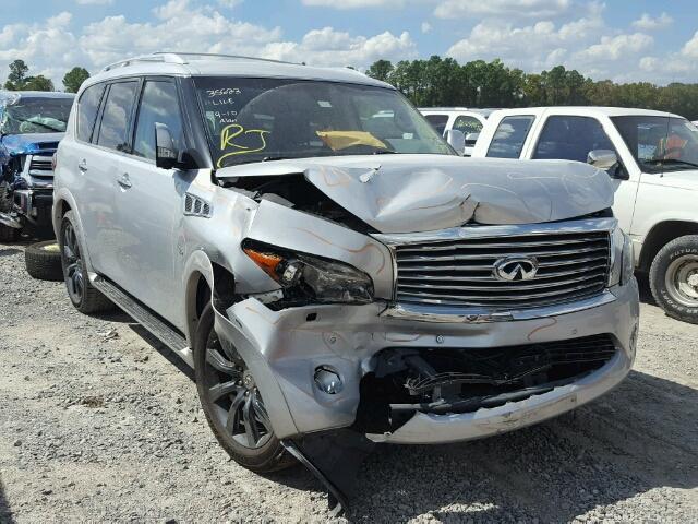 JN8AZ2NF7E9553903 - 2014 INFINITI QX80 SILVER photo 1