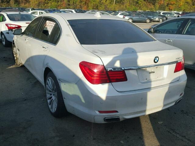 WBAKC8C50AC430159 - 2010 BMW 750 LI WHITE photo 3