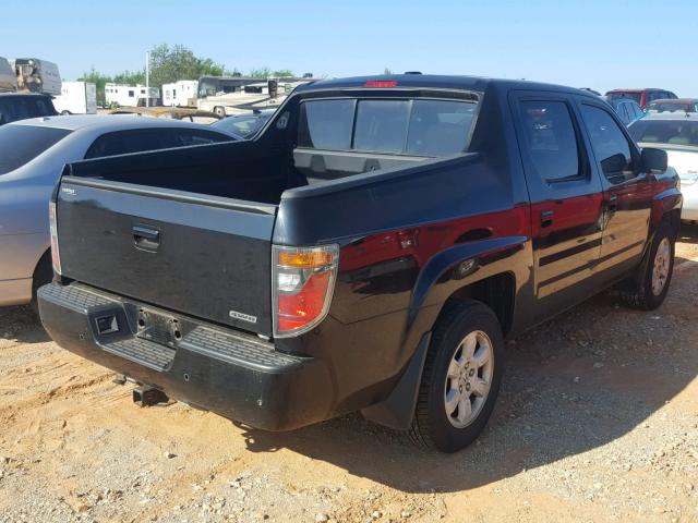 2HJYK16517H547916 - 2007 HONDA RIDGELINE BLACK photo 4