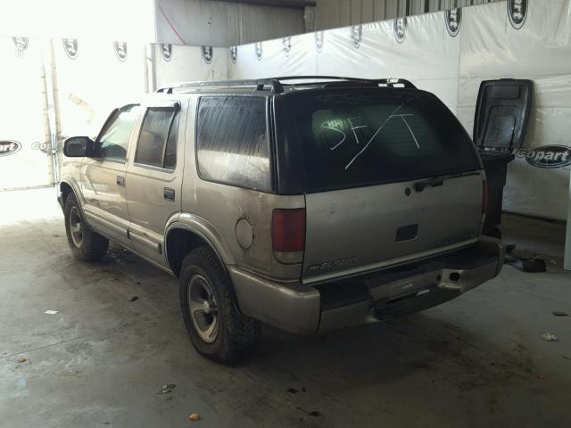 1GNCS13W4Y2240771 - 2000 CHEVROLET BLAZER BEIGE photo 3