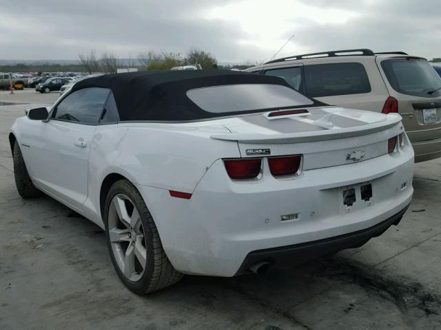 2G1FC3D32D9195840 - 2013 CHEVROLET CAMARO LT WHITE photo 3