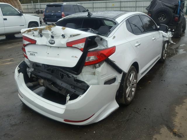 5XXGR4A61DG092996 - 2013 KIA OPTIMA SX WHITE photo 4