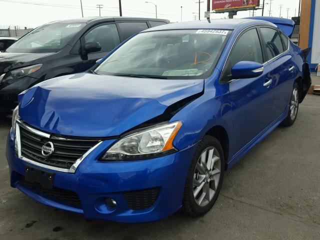 3N1AB7AP6FY311579 - 2015 NISSAN SENTRA S BLUE photo 2