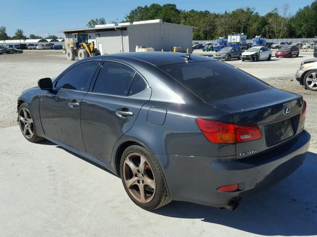 JTHBK262275039448 - 2007 LEXUS IS 250 GRAY photo 3