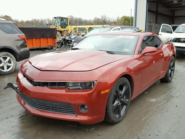 2G1FC1E3XE9237059 - 2014 CHEVROLET CAMARO LT ORANGE photo 2