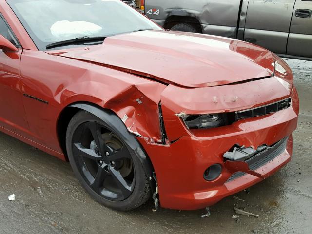 2G1FC1E3XE9237059 - 2014 CHEVROLET CAMARO LT ORANGE photo 9