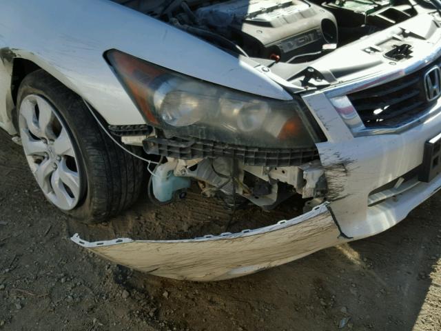 1HGCP36858A000462 - 2008 HONDA ACCORD EXL WHITE photo 9