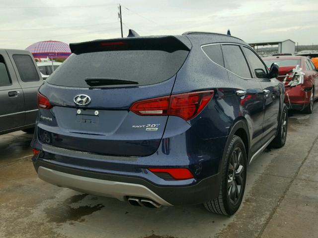 5XYZW4LA1HG476619 - 2017 HYUNDAI SANTA FE S BLUE photo 4