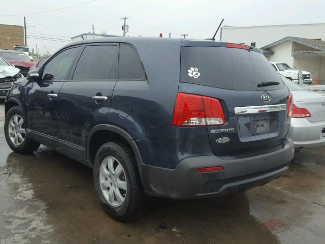 5XYKT3A13BG118551 - 2011 KIA SORENTO BA BLUE photo 3