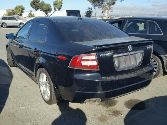 19UUA66207A010608 - 2007 ACURA TL BLACK photo 3