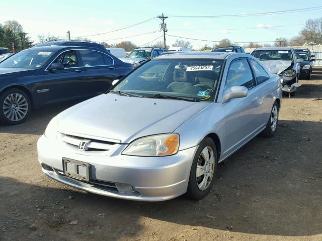 1HGEM229X1L003555 - 2001 HONDA CIVIC SI SILVER photo 2