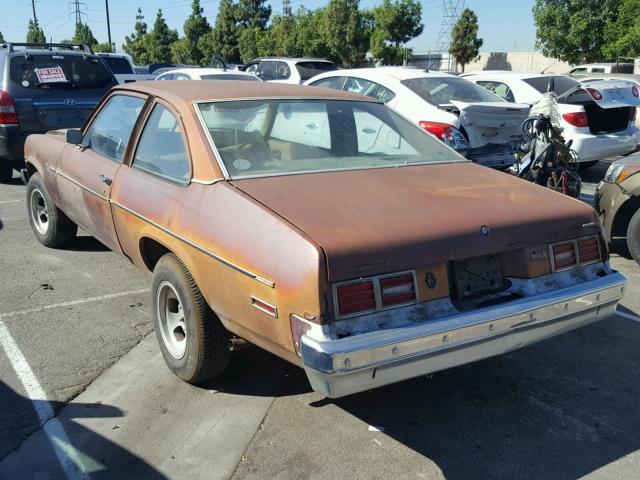 1X27D6W122464 - 1976 CHEVROLET NOVA BROWN photo 3