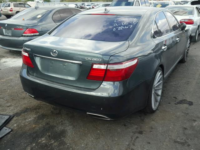 JTHBL46F475021867 - 2007 LEXUS LS 460 GREEN photo 4