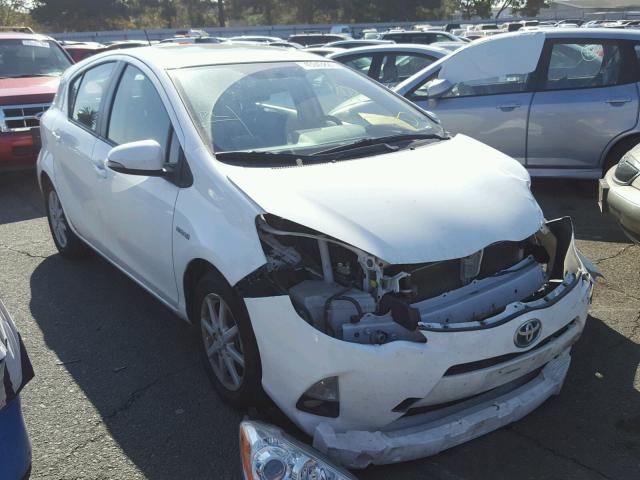 JTDKDTB36D1037849 - 2013 TOYOTA PRIUS C WHITE photo 1