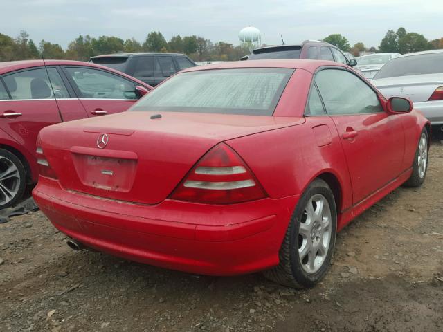 WDBKK49F01F209107 - 2001 MERCEDES-BENZ SLK 230 KO RED photo 4