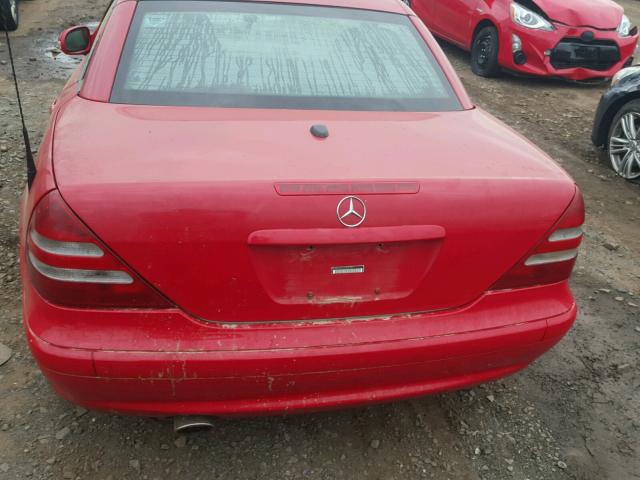 WDBKK49F01F209107 - 2001 MERCEDES-BENZ SLK 230 KO RED photo 9