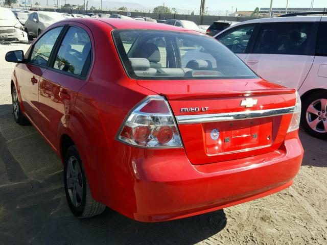 KL1TD5DE9BB162132 - 2011 CHEVROLET AVEO LS RED photo 3