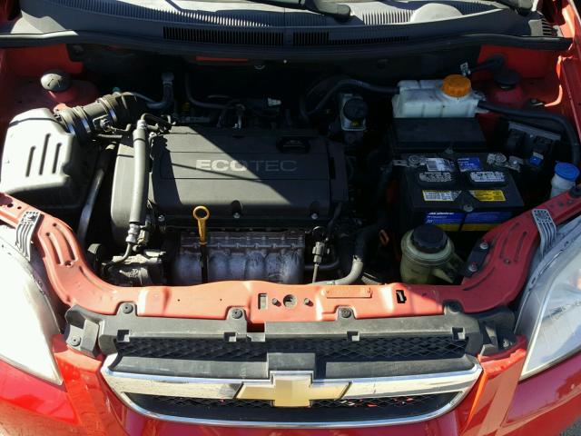 KL1TD5DE9BB162132 - 2011 CHEVROLET AVEO LS RED photo 7