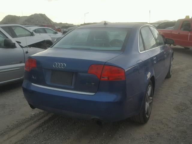 WAUDF78E37A193786 - 2007 AUDI A4 BLUE photo 4