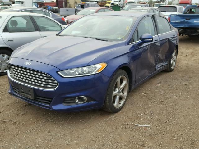 3FA6P0HR6DR241016 - 2013 FORD FUSION SE BLUE photo 2