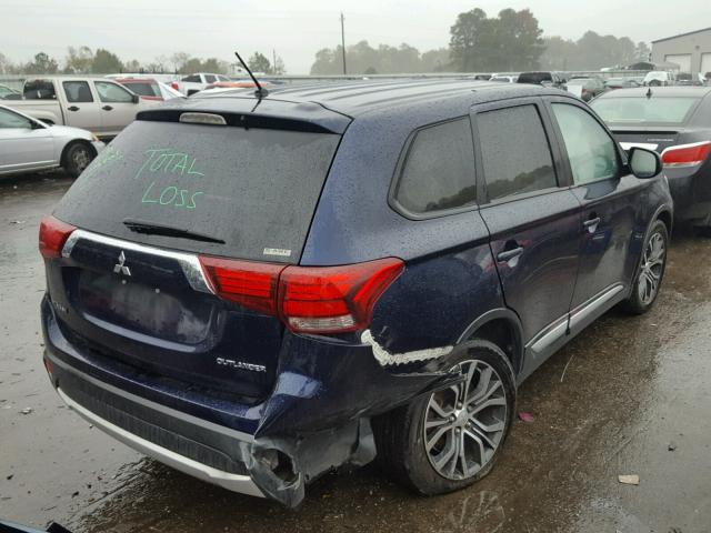 JA4AZ3A34GZ015122 - 2016 MITSUBISHI OUTLANDER BLUE photo 4