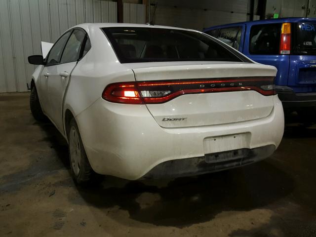 1C3CDFAA8FD268019 - 2015 DODGE DART SE WHITE photo 3