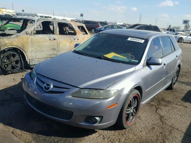 1YVHP82D765M54281 - 2006 MAZDA 6 S GRAY photo 2