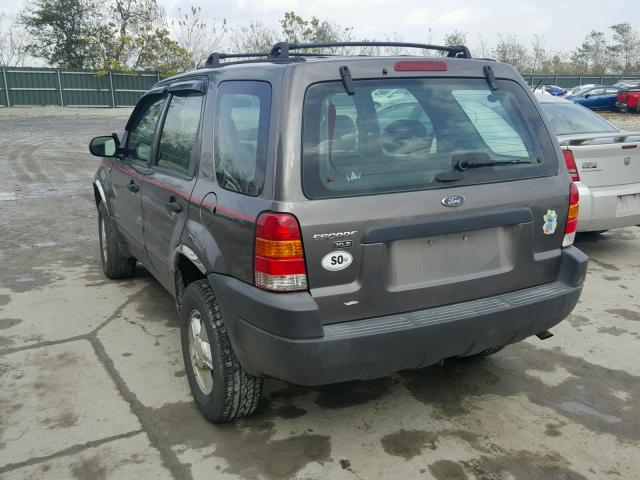 1FMYU01172KD53658 - 2002 FORD ESCAPE XLS GRAY photo 3