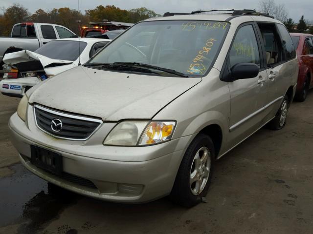 JM3LW28Y210213526 - 2001 MAZDA MPV WAGON BEIGE photo 2