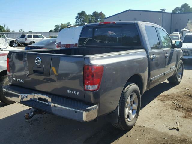 1N6BA07A96N562329 - 2006 NISSAN TITAN XE GRAY photo 4