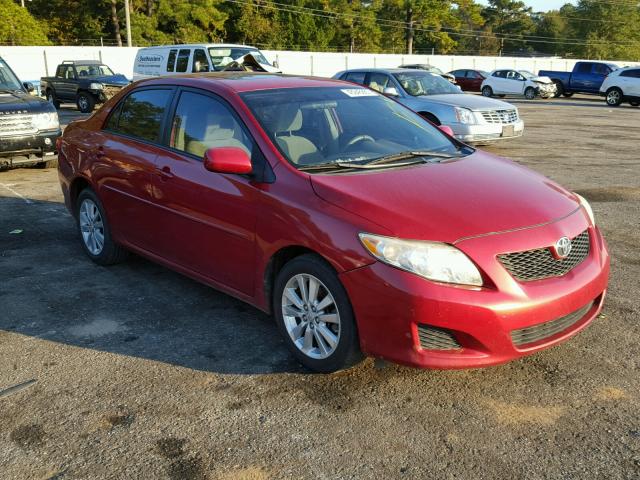 1NXBU40E39Z052112 - 2009 TOYOTA COROLLA BA RED photo 1