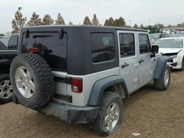 1J8GA69128L645701 - 2008 JEEP WRANGLER U SILVER photo 4