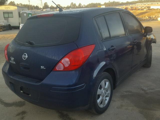 3N1BC13E07L430088 - 2007 NISSAN VERSA S BLUE photo 4