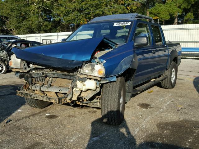 1N6ED27T61C309023 - 2001 NISSAN FRONTIER C BLUE photo 2