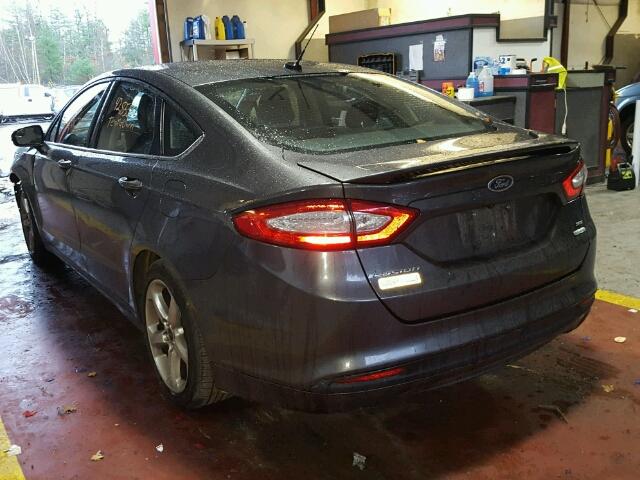 3FA6P0HD8GR360484 - 2016 FORD FUSION SE GRAY photo 3