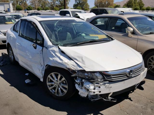 19XFB2F99CE341737 - 2012 HONDA CIVIC EXL WHITE photo 1