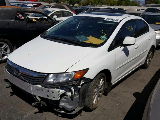 19XFB2F99CE341737 - 2012 HONDA CIVIC EXL WHITE photo 2