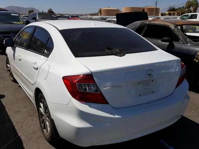 19XFB2F99CE341737 - 2012 HONDA CIVIC EXL WHITE photo 3