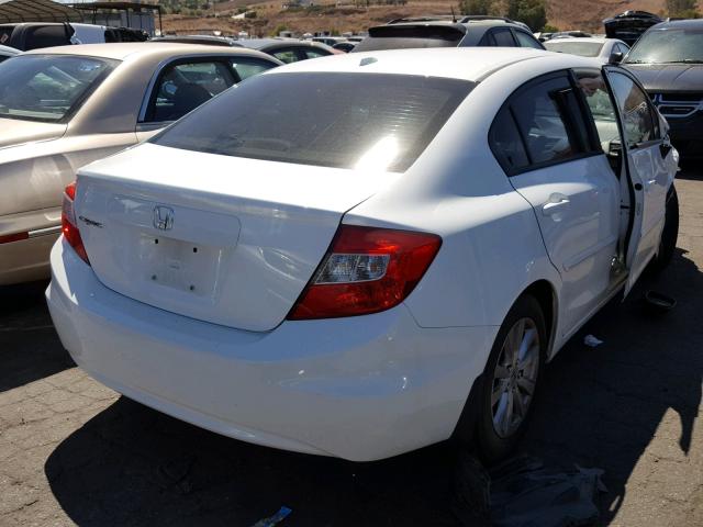 19XFB2F99CE341737 - 2012 HONDA CIVIC EXL WHITE photo 4