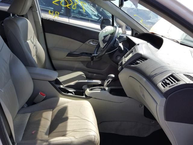 19XFB2F99CE341737 - 2012 HONDA CIVIC EXL WHITE photo 5