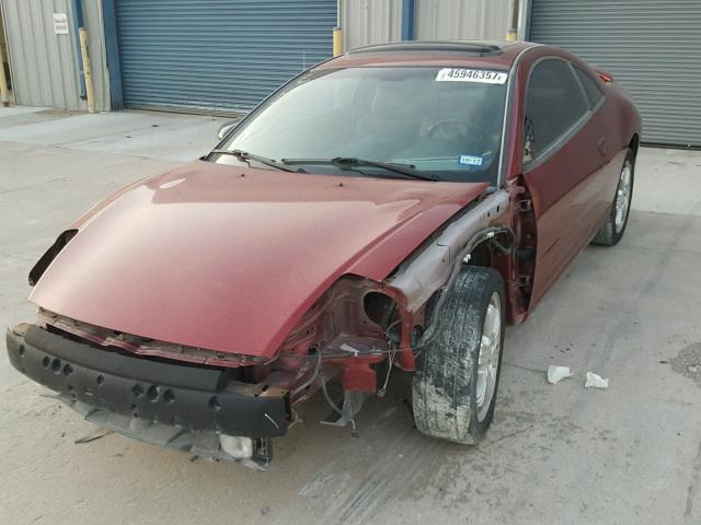 4A3AC54H21E135572 - 2001 MITSUBISHI ECLIPSE GT MAROON photo 2