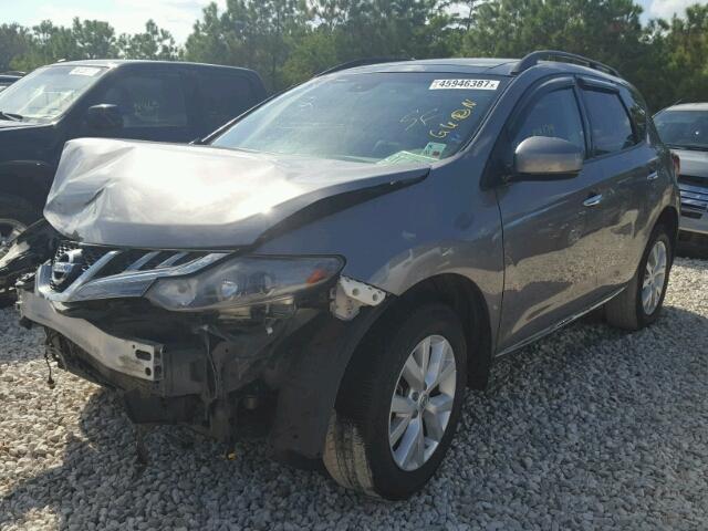 JN8AZ1MUXBW054200 - 2011 NISSAN MURANO S GRAY photo 2