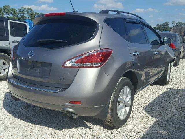 JN8AZ1MUXBW054200 - 2011 NISSAN MURANO S GRAY photo 4