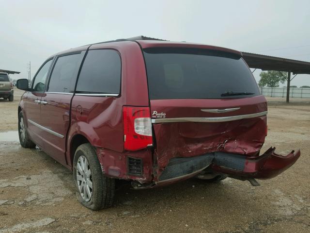 2A4RR8DG0BR610227 - 2011 CHRYSLER TOWN & COU MAROON photo 3