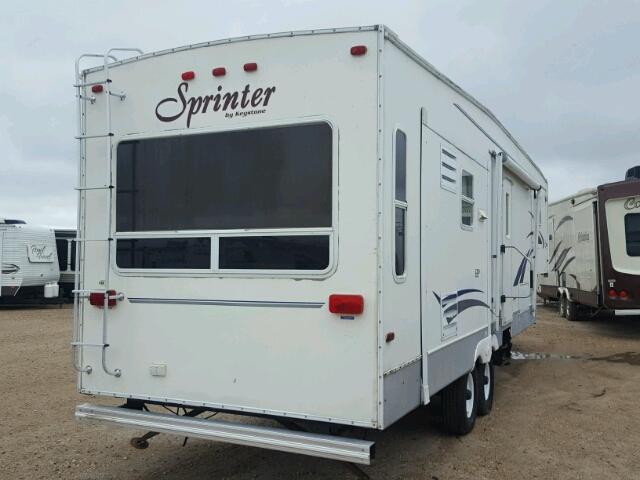 4YDF3272131208758 - 2003 KEYSTONE SPRINTER WHITE photo 4
